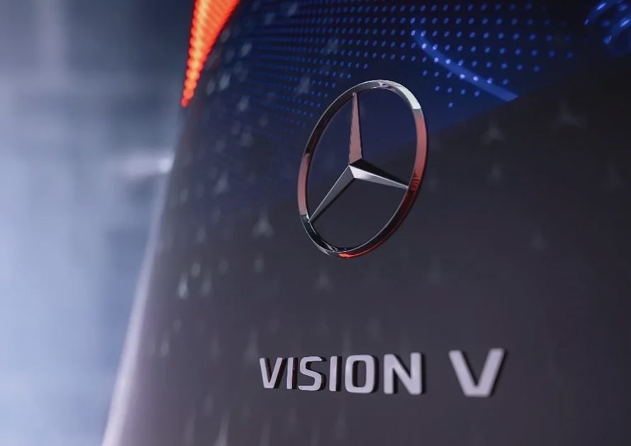 Teaser for Mercedes-Benz Vision V van concept