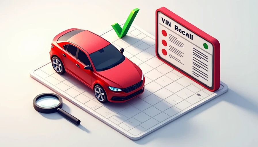 Illustration for vehicle recall check by VIN