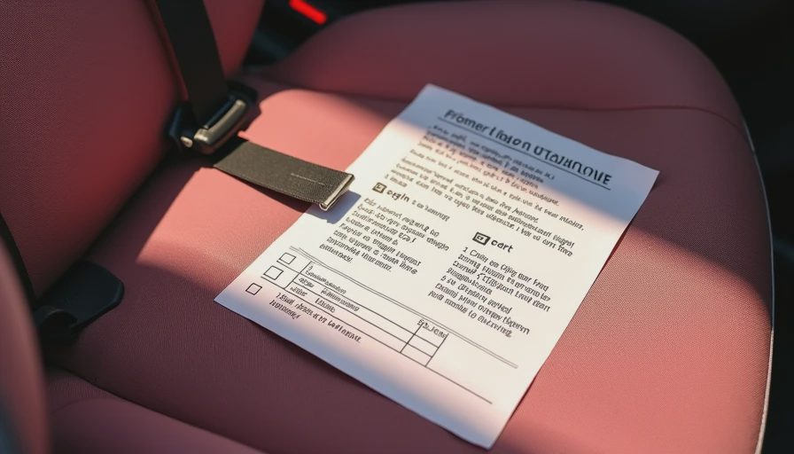 Visual context for age and weight for booster seat