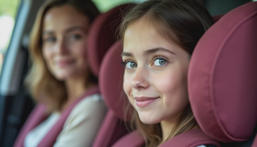 Visual context for forward facing car seat weight